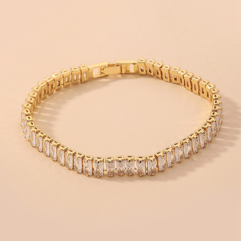 wholesale jewelry rectangular zircon geometric bracelet Nihaojewelrypicture5