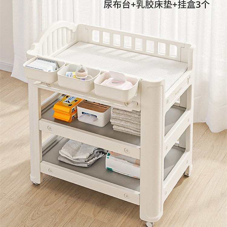 Mesa de pañales para bebés Babyviva Mesa de cuidado para tocar para bebés Cambio de pañales Cuna de baño para recién nacidos extraíble