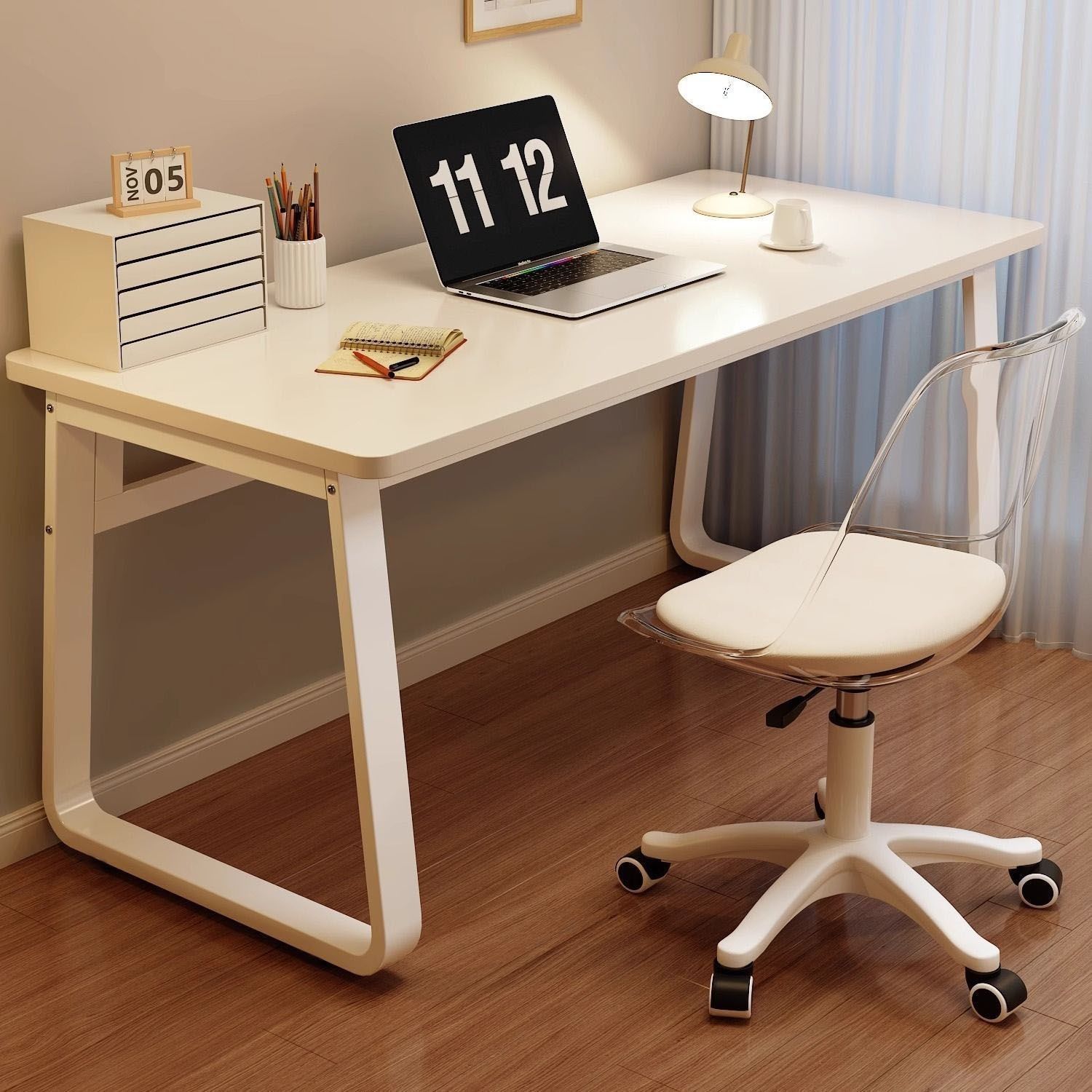 Modern Simple Computer Desk Office Desk Light Luxury Computer Desk Bedroom Countertop Study Table Small Apartment Table Long Table