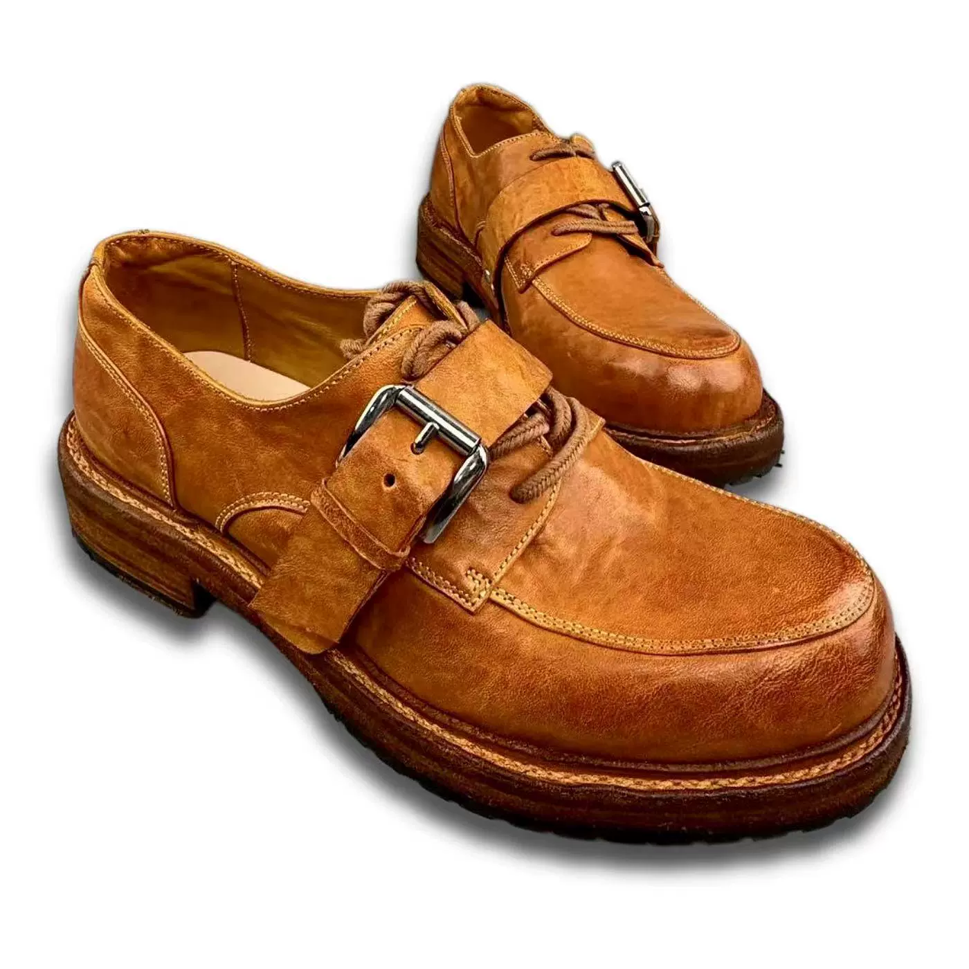 Goodyear Horse кожаные туфли ручной работы кожаные туфли с толстой подошвы мужское дерби повседневные туфли ретро ручные туфли