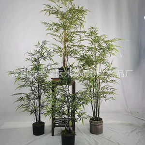 Чистый красный бамбуковый моделирование бамбука моделирование горшка горшечного горшка моделирование растений бассейн бассейн бонсай завод