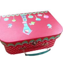 cardboard baby suitcase 纸板宝宝服装包装手提盒女士内衣包装盒