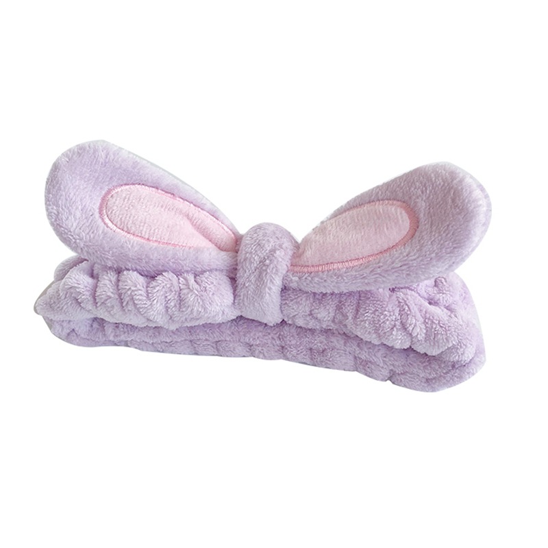 Estilo coreano Orejas de conejo de felpa de las mujeres lindas banda para el cabello lavado de cara anudada banda para el cabello turbante de invierno accesorios para el cabello joyería al por mayor