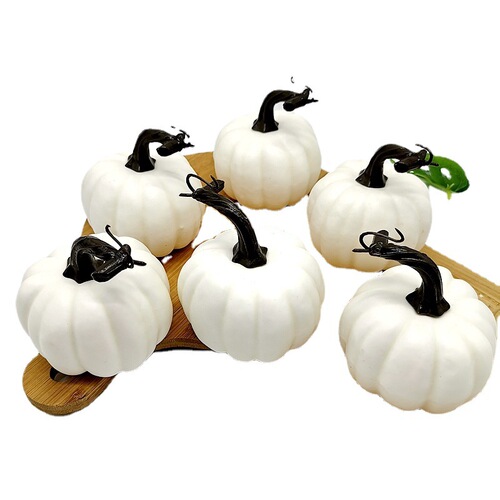 Cross-border simulation pumpkin model Christmas white pumpkin model plastic fake Halloween farmhouse decoration display
