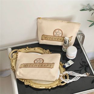 Foreign Trade Wholesale Inventory Last Order Live Supply Group Purchase ~ Pure Color Multi-functional Canvas Cosmetics Bag Cosmetic Bag