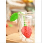 草莓硅胶茶叶包/糖果过滤包/硅胶泡茶器/茶球 茶隔 茶叶过滤器