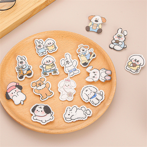 Sweet and Cute Cartoon Rabbit Acrylic Brooch Wholesale Puppy Badge Children’s Gift Girls Pendant Small Ornaments