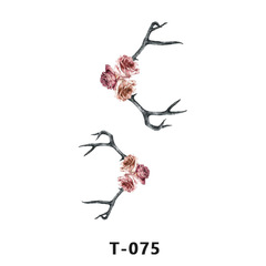 Wholesale Fresh Style Tattoo Sticker Korean Henna Small Deer Panda English Cartoon Star Neck Tattoo Cute Sticker