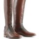 Independent station winter New British style Knight women's boots low square heel metal decorative front lace-up high-top plus size women's boots