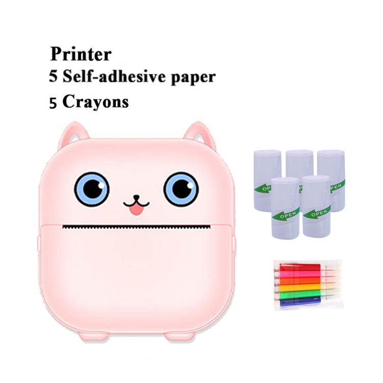 X15 Rosa + 5 rollos de Papel Autoadhesivo + 5 bolígrafos de color