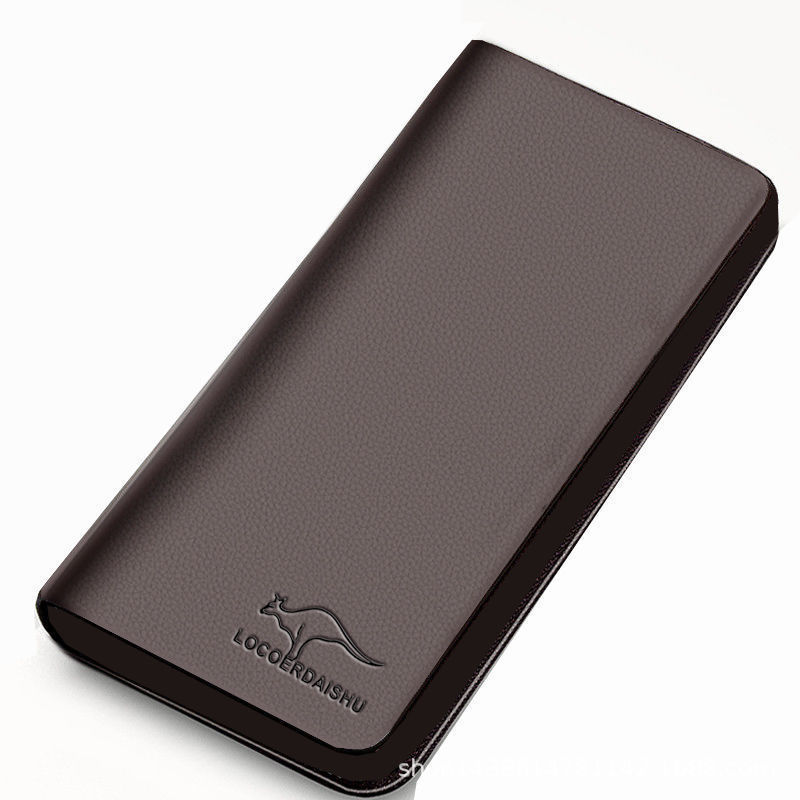 Long Men's Wallet Pu Wallet Clutch Bag Leather Bag Long Ticket Holder Men's Wallet Bag Multi-Card Slot Gift Wallet Trendy Brand