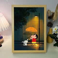 蜡笔小新照片diy氛围灯画相框卧室小夜灯送朋友摆件同学礼物
