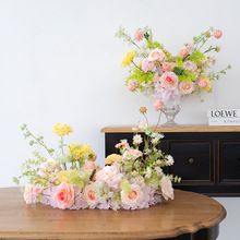 欧式桌面装饰仿真花桌花花艺套装 橱窗柜台桌面摆件摄影道具假花