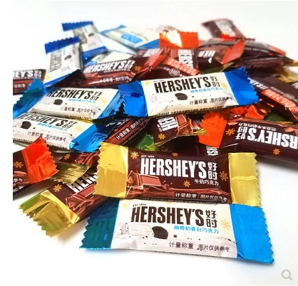 Шоколад HERSHEY'S Mixed Rows — молочный и белый, индивидуальная упаковка, Оптовая 500 г (примерно 125 шт)