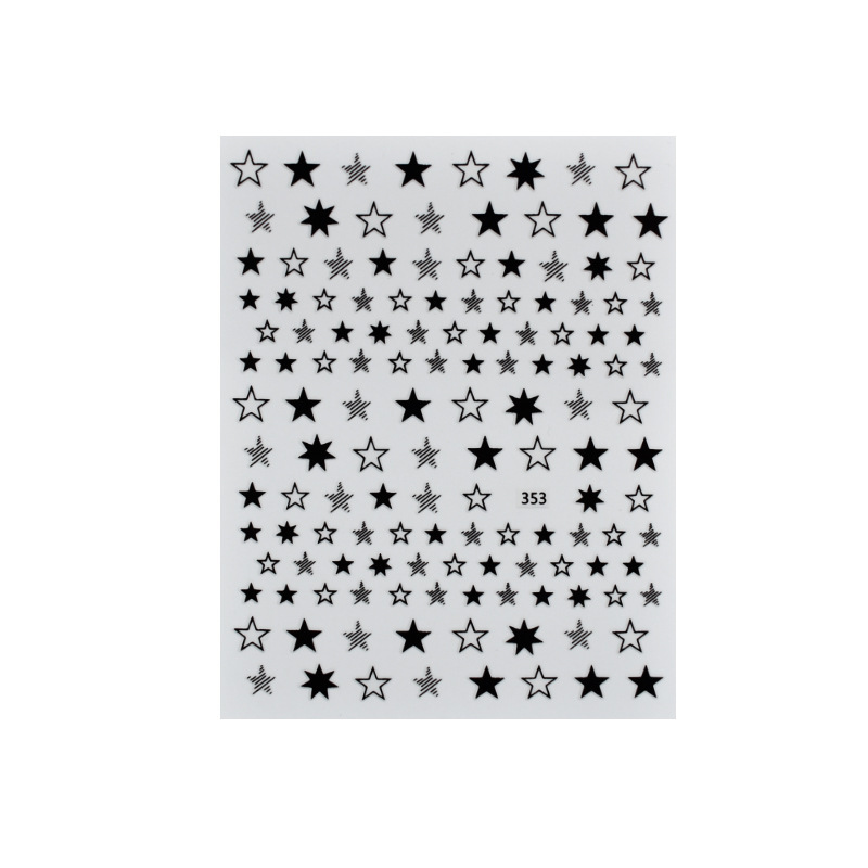 Calle encuentro pegatinas de uñas letras de estrellas joyas japonesas 3D pegatinas de uñas decoración pegatinas de uñas estampado láser pegatinas de uñas
