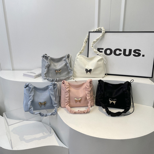 Casual Fashion Large Capacity Tote Bag 2024 Spring New Fashion Bow Shoulder Bag Fashion Backpack