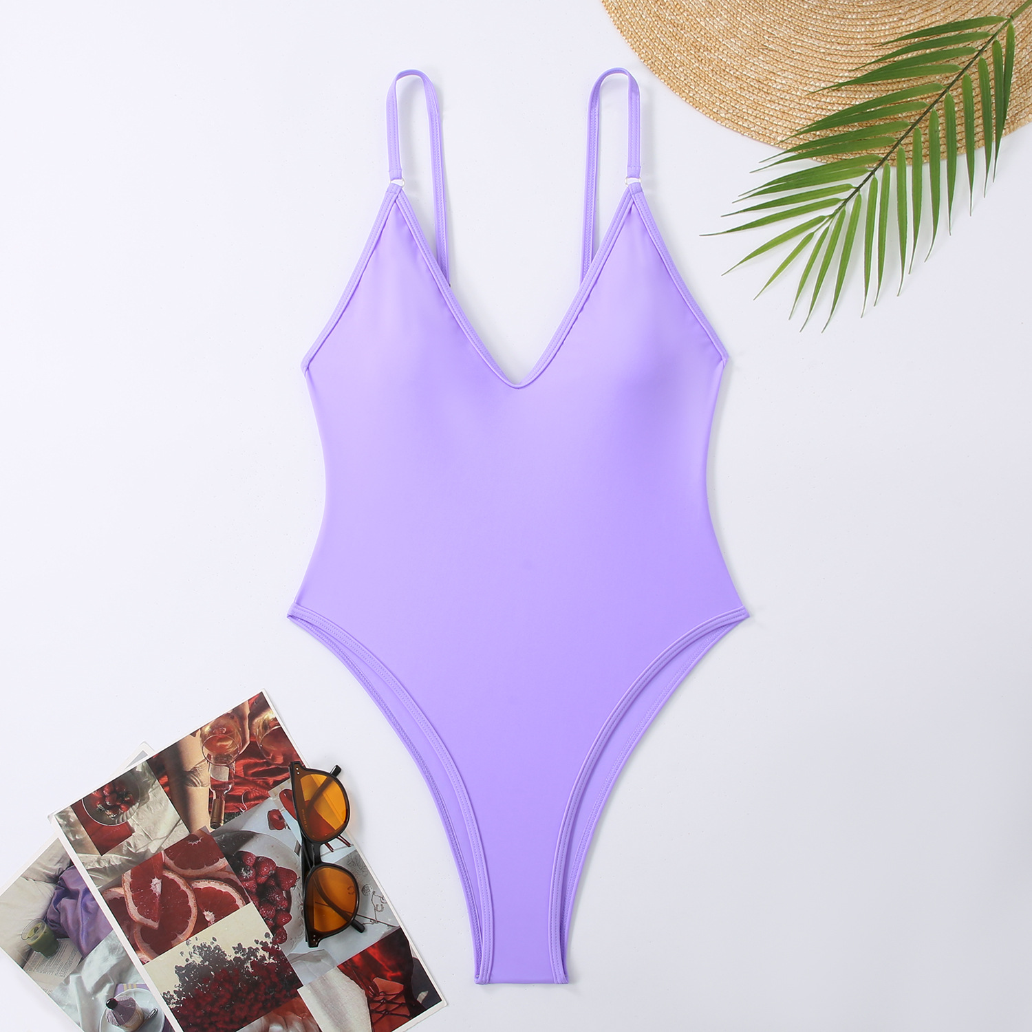 175g Weight Sleeveless Sleeve Length Pullovers Placket Type Nylon, Polyester Fabric Type Regular Top Length One-pieces Tops Type 1 Piece Quantity Swimming Pool, Beach Occasion Strap Neckline Skinny Fit Type Solid Color Pattern Women's Gender Beach Style Women's Beach Solid Color 1 Piece Tankinis Swimwear 23