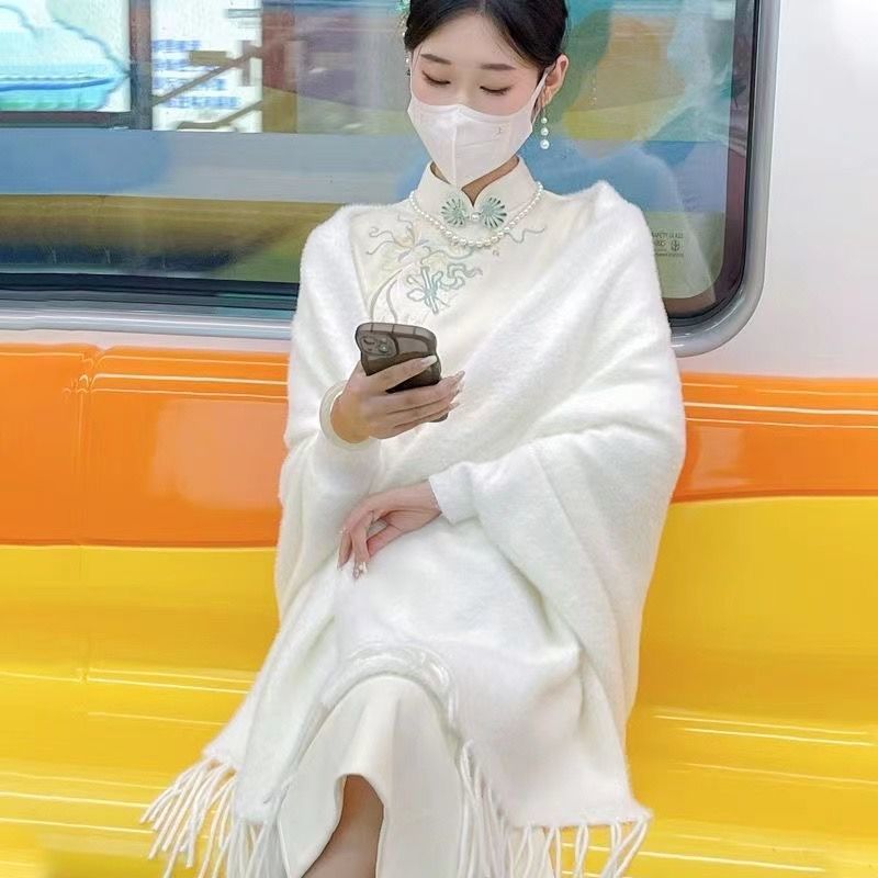 改良黑色旗袍女长袖2025年秋冬新款民国风气质年轻款少女新中式|undefined