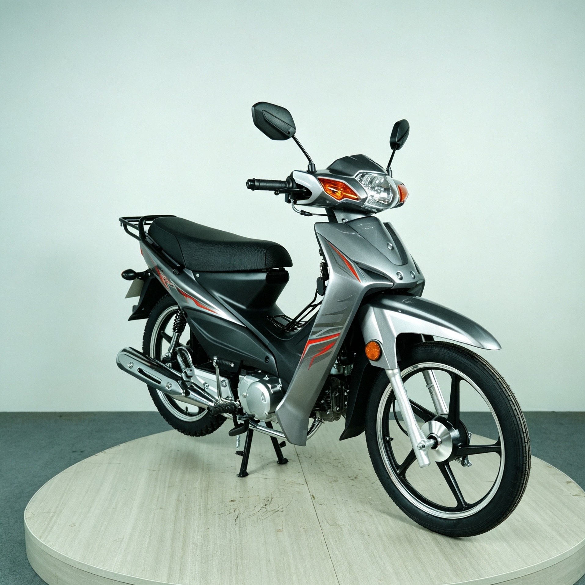 Ud110 Adult Curved-Frame Commuter Motorcycle with High-Endurance Wear-Resistant Tires, Easy to Operate, Exported to Africa and Southeast Asia