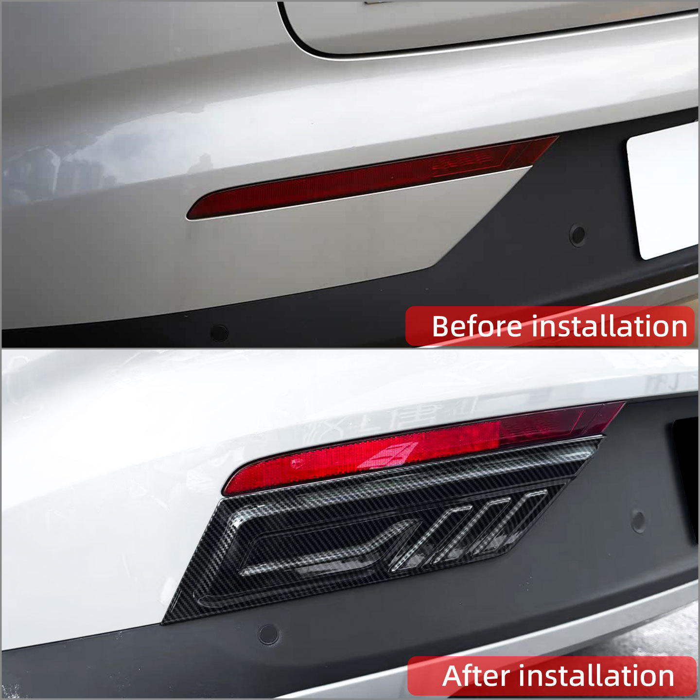 Suitable for 26 models of BYD Yuan Plus/ATTO3 rear fog light eyebrow bright strips, rear air spoiler trim, exterior modification accessories