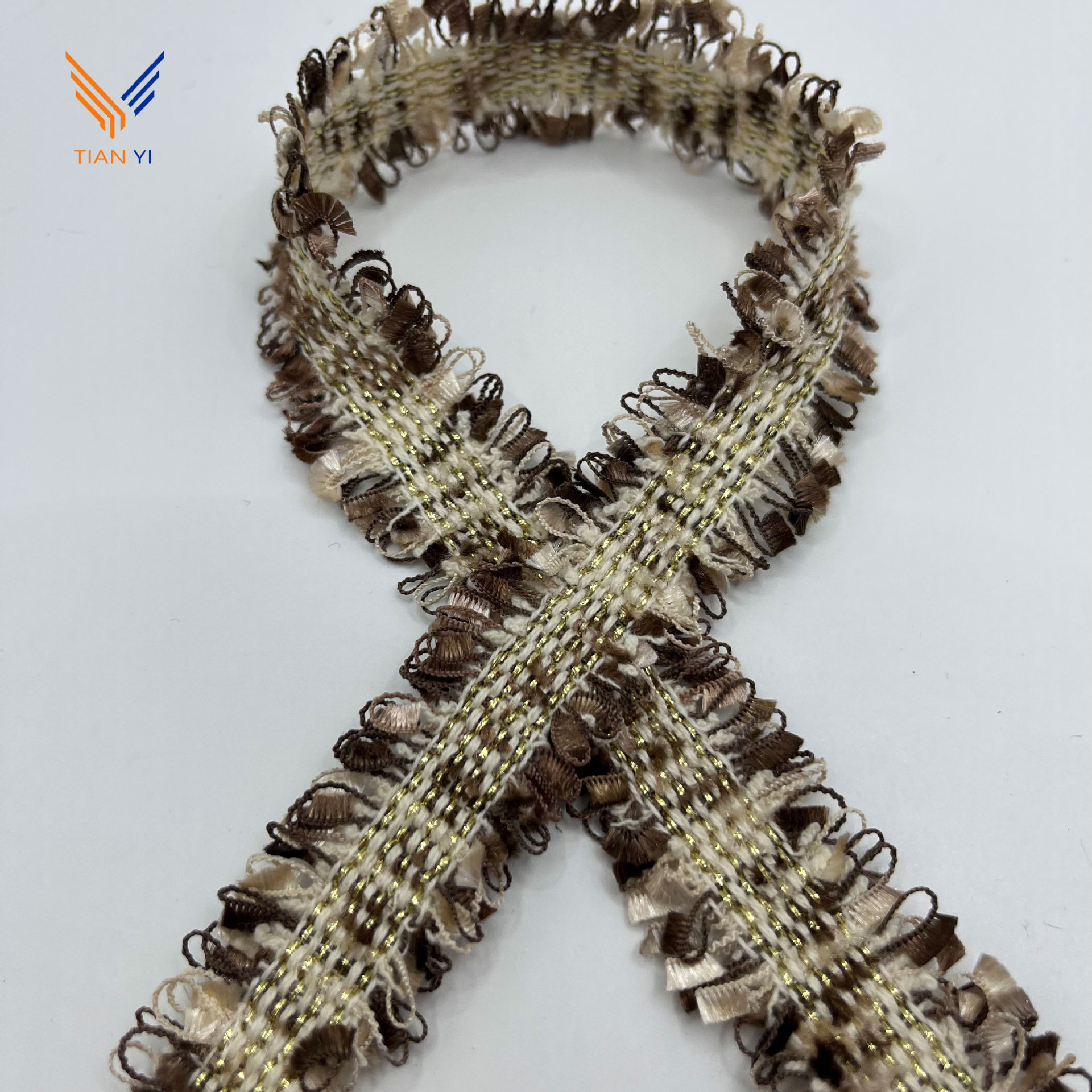 브라운 태슬 골드 와이어*2.5 cm