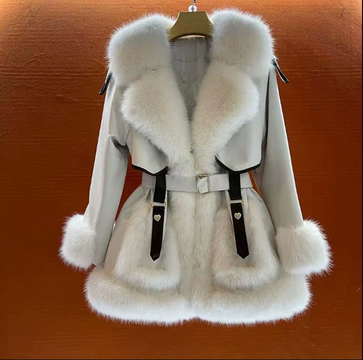 Long demi-season keep warm jacket, mid-length