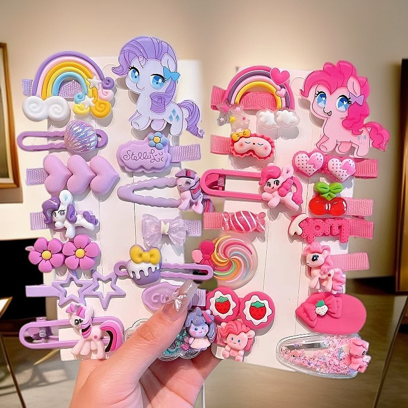 子供ヘアピンかわいいポニーポーリーヘアアクセサリー漫画前髪クリップ女の子ヘアピン女の子bbクリップ赤ちゃんヘアアクセサリー|undefined