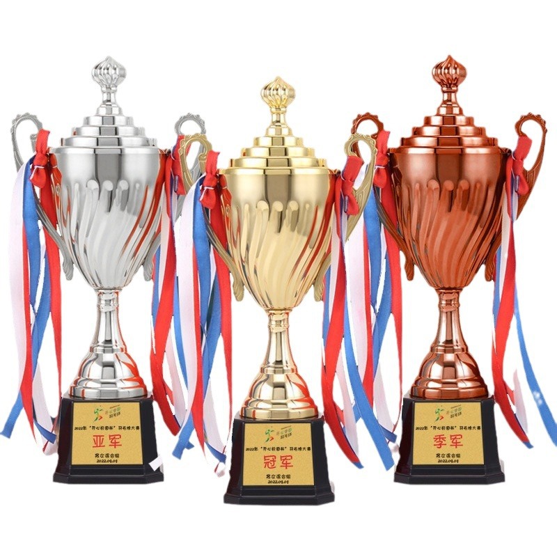 Trofeo metálico de recuerdo para eventos de celebración universales, premio para reuniones anuales, trofeo empresarial, trofeo de cinco estrellas