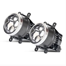 跨境专供三直射雾灯透镜3.0寸LED车型通用改装汽车激光双光透镜灯