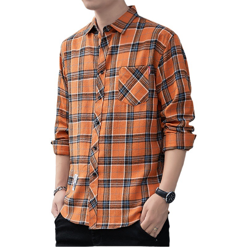 Diyu Dragon hombres camisa a cuadros abrigo suelto 2023 Otoño e Invierno de manga larga casual Top hombres camisa niños
