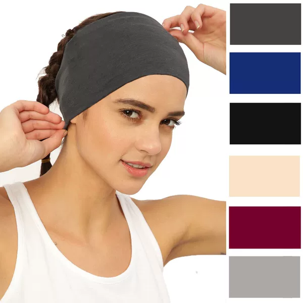2026 Amazon Wide-Brimmed Elastic Headband for Women, Sports Yoga Headband, European and American Retro Sweat-Absorbent Elastic Headscarf to Prevent Sweat