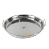 5 yuan store stainless steel cake tray with ear Thai disc hotel tableware Xi'an cool leather plate barbecue inch plate cake plate