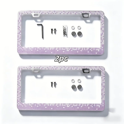 Stainless Steel Car License Plate Frame, License plate holder/license plate holder - light-purple-gradient
