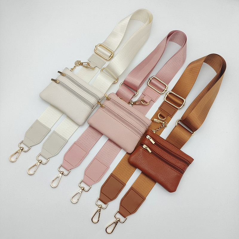 Cross-Border Amazon Mobile Phone Lanyard Wide Shoulder Strap Detachable Coin Purse Wrist Strap Single Shoulder Crossbody Bag Accessories Strap