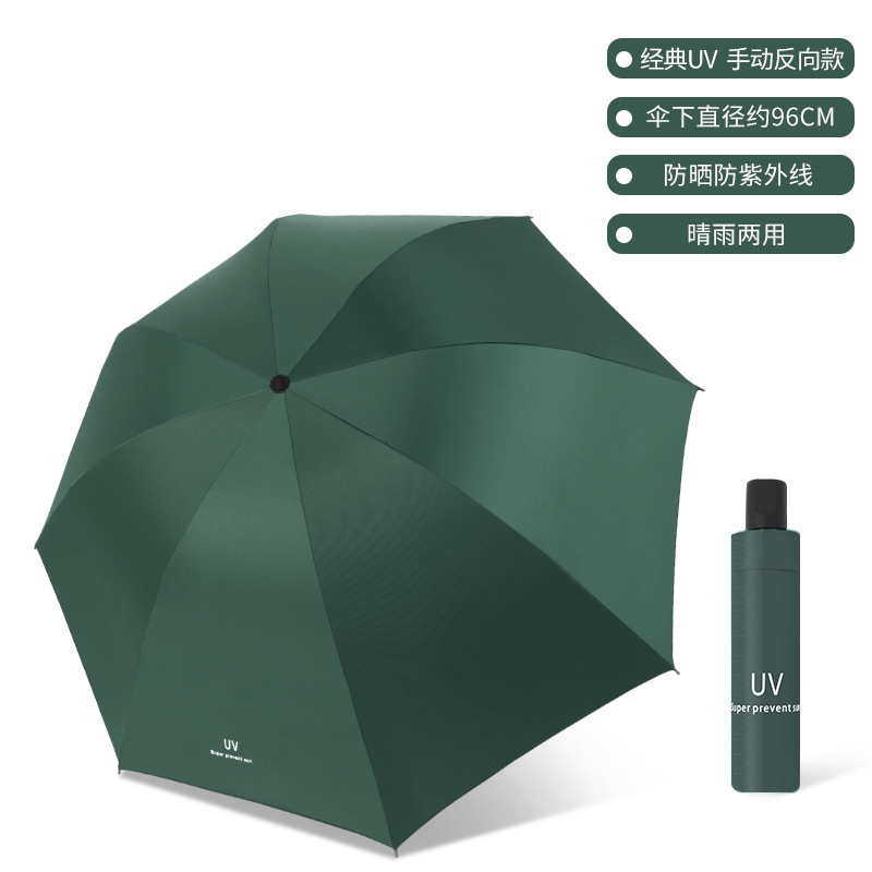 24骨全自动雨伞商务折叠遮阳防晒伞三者晴雨两用折叠伞广告伞|undefined