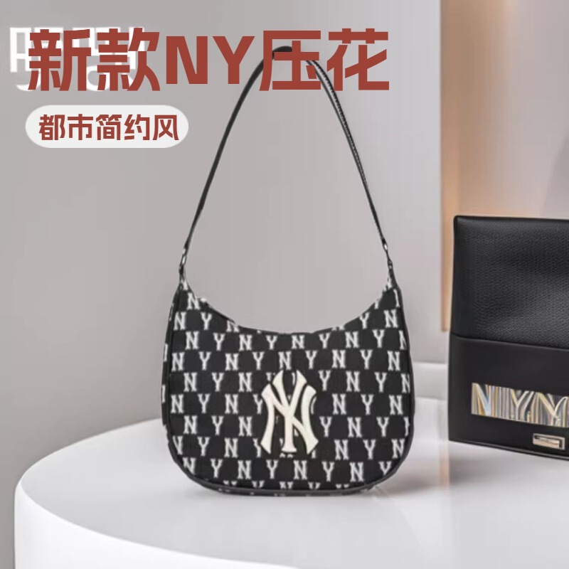 Mlb Underarm Bag Handbag Ny Letter Fashion Women's Bag Versatile Shoulder Crossbody Women's Bag Korean Niche Brand