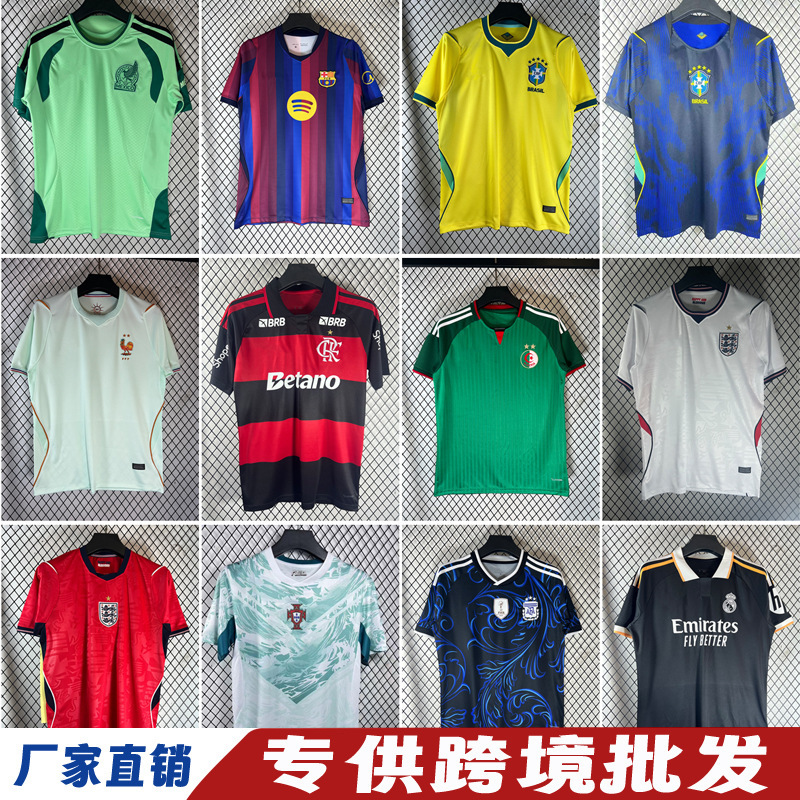 2627 Usa, Canada, and Mexico Jerseys National Team Clubs Barcelona Argentina Real Madrid Arsenal Chelsea Football Uniforms