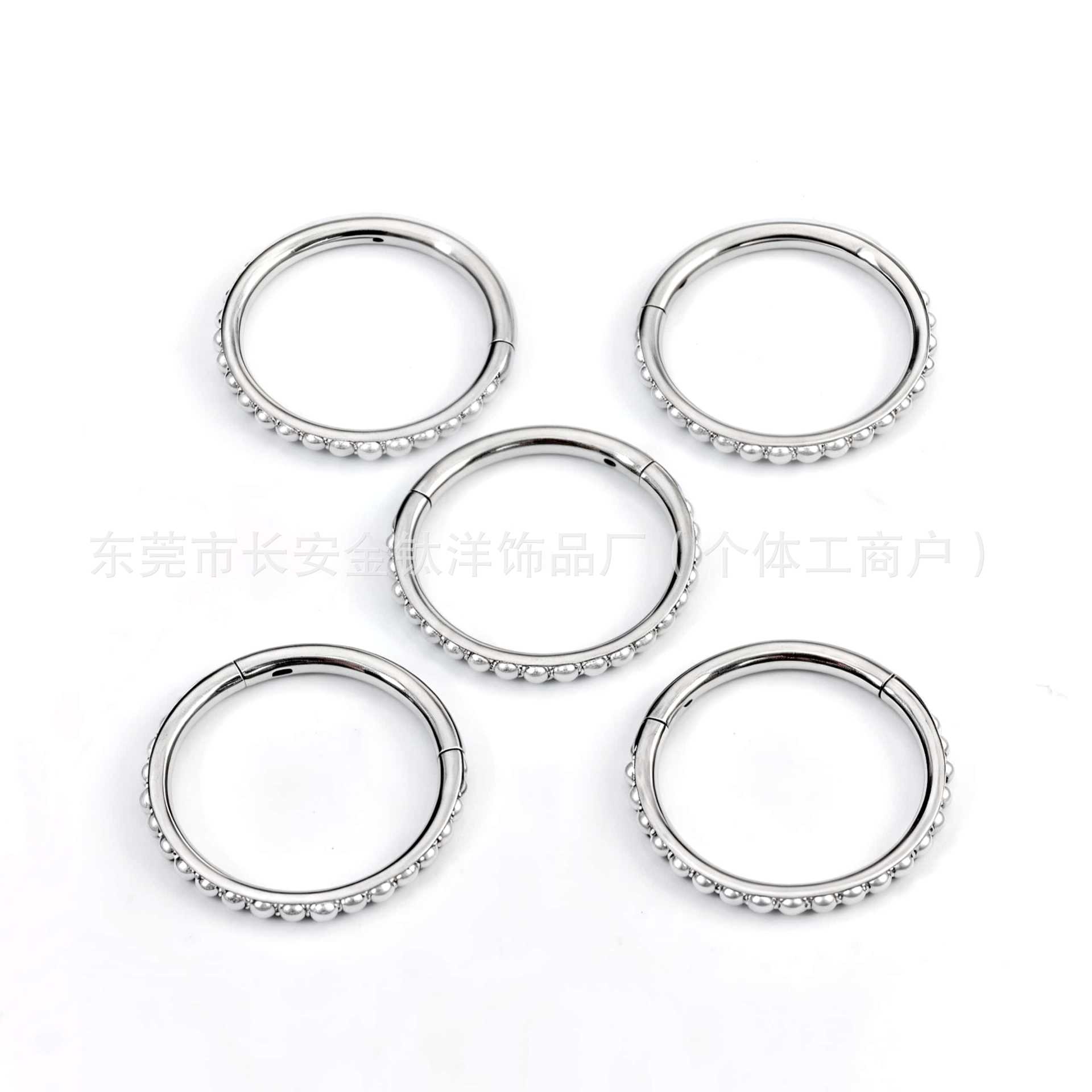 F136 Titanium Small Round Bead Closed Ring Pinless Hoop Earrings Nose Ring Seamless Ring G23 Titanium Alloy Body Piercing Jewelry detail image 8