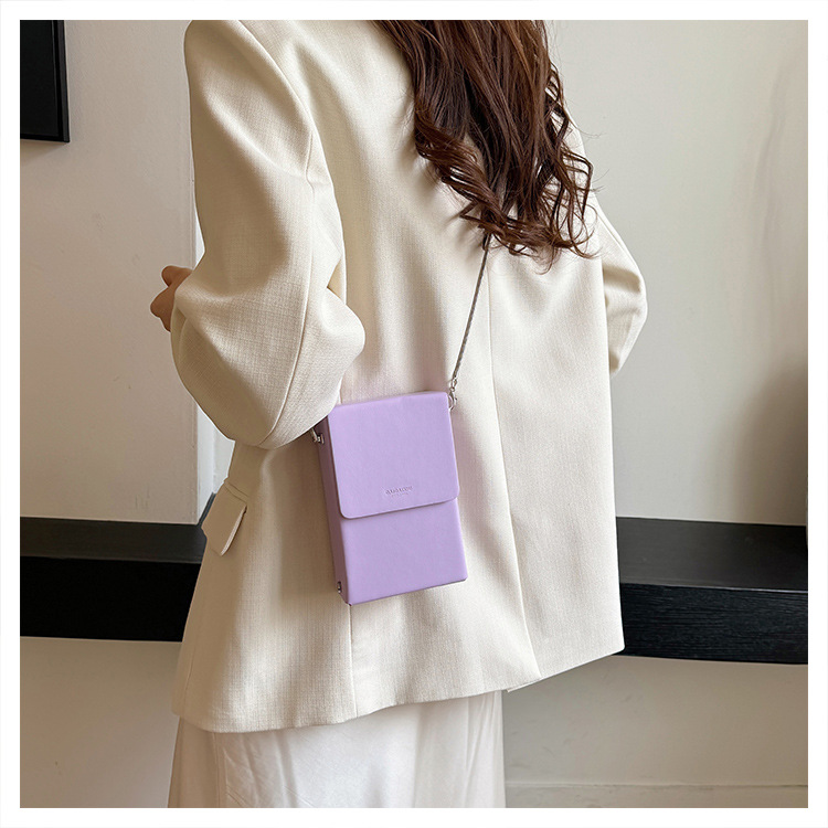 Damen Umhängetasche Mini Handytasche Rote Kettentasche Elegant_voghion.com