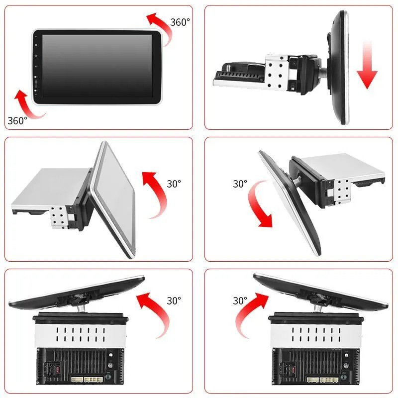 10inch Single-Spindle Shaking Head Car-Mounted Android Navigation Gps Screen Bluetooth Mobile Phone Interconnection Globally Universal Adapter
