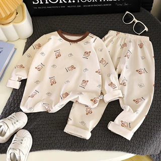 儿童内衣套装秋冬睡衣女童莱卡棉打底秋衣秋裤男童家居服童装批发