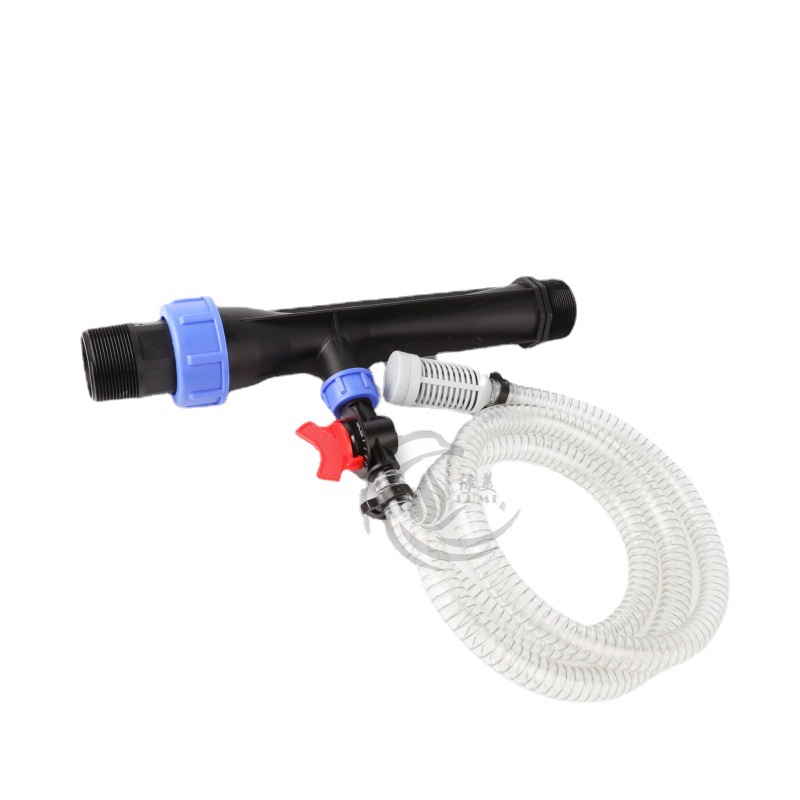ARKA 2 pulgadas / 63 Venturi aplicador de fertilizante aspirador de fertilizante con tubería de paja de 2 metros de riego por goteo por pulverización de agua y fertilizante integral