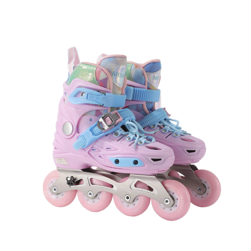 Cross-border new model children's roller skates, adult speed skates, single-row adjustable flashing roller skates Cross-border new model children's roller skates, adult speed skates, single-row adjustable flashing roller skates
