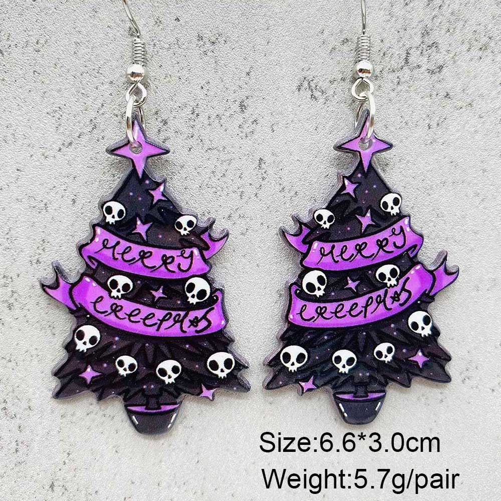 U Shape, Geometric, Cartoon Character Pattern 1 Pair Christmas Cute U Shape Geometric Cartoon Character Enamel Arylic Ear Hook
