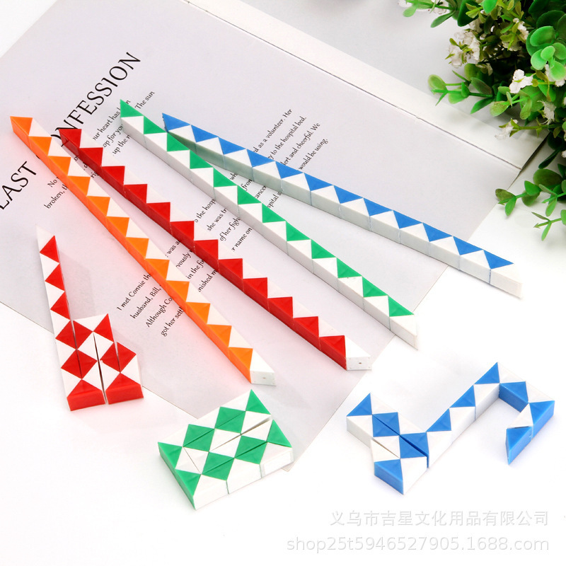 24-Segment Variety Magic Ruler Children's Educational Stress Relief Toy Variety Folding Intellectual Rubik's Cube Carpet Night Market Small Toy 24-Segment Variety Magic Ruler Children's Educational Stress Relief Toy Variety Folding Intellectual Rubik's Cube Carpet Night Market Small Toy