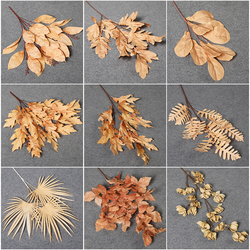 Caramel color wedding artificial flower decoration floral plastic flower ceiling flower arrangement flower arrangement wedding flower material coffee color fake flower