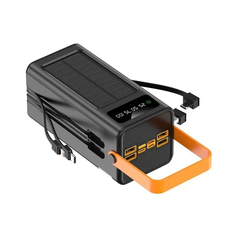 Solar powerbank met snelladen en geïntegreerde kabel hoge capaciteit_voghion.com