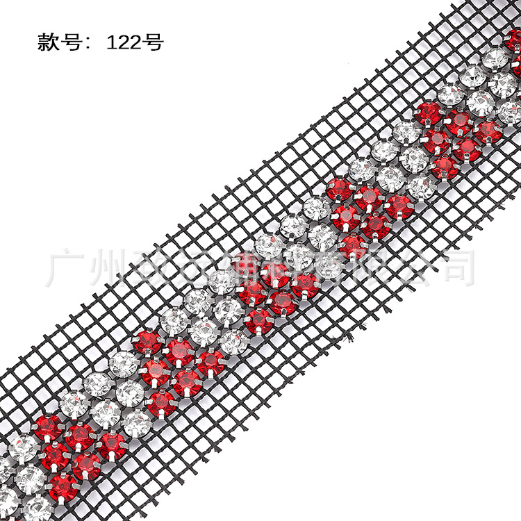 Venta directa de fábrica de joyería de diamantes de imitación de 3 hileras con malla inclinada, cadenas de diamantes de imitación, accesorios para prendas de vestir, accesorios para zapatos y bolsos, accesorios para el cabello, pinzas para el cabello, accesorios DIY.
