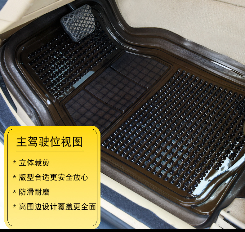 Front Row Single Piece Crystal Transparent Universal Car Floor Mat