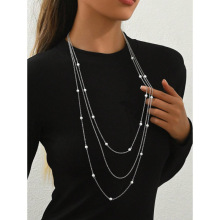 F 69410 Layered Pearl Sweater Chain �������������羳��